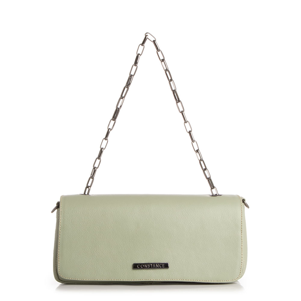 Bolsa Couro Baguete Verde