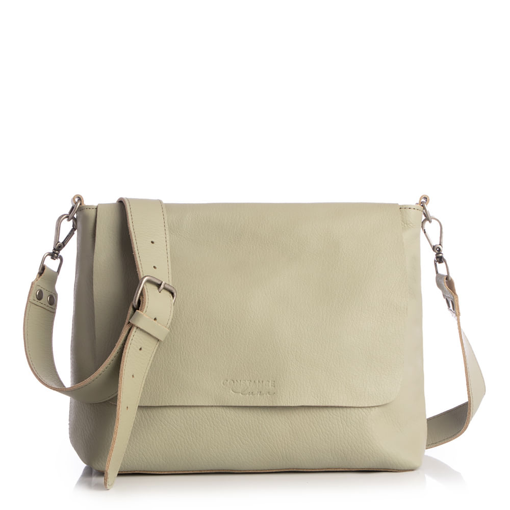 Bolsa Couro Verde Média Tiracolo