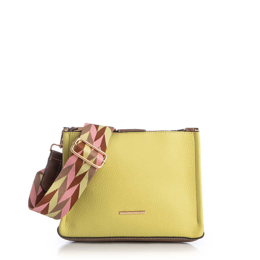 Bolsa Transversal Verde Alça Estampa