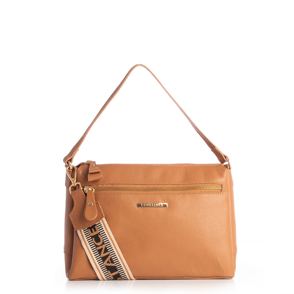 Bolsa de Couro Tiracolor Caramelo