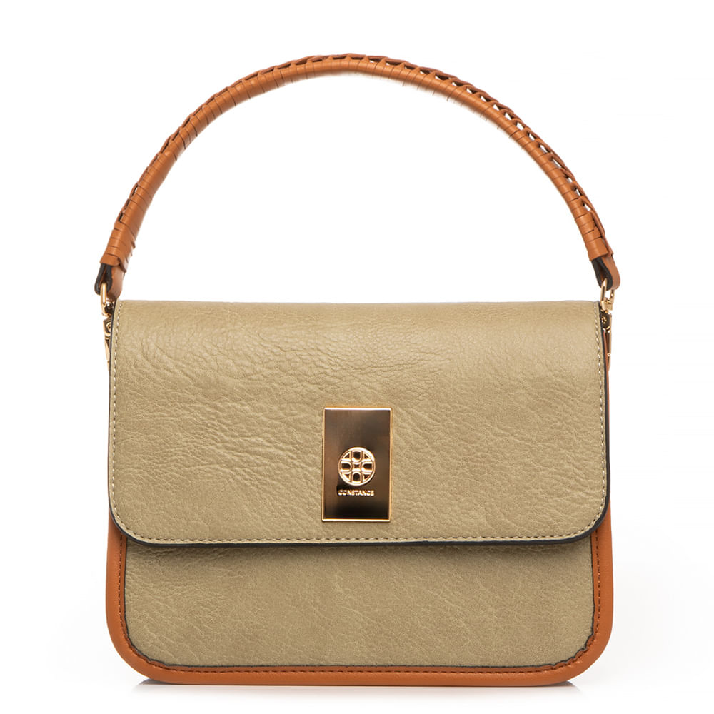 Bolsa Verde Tiracolo Alça Macramê