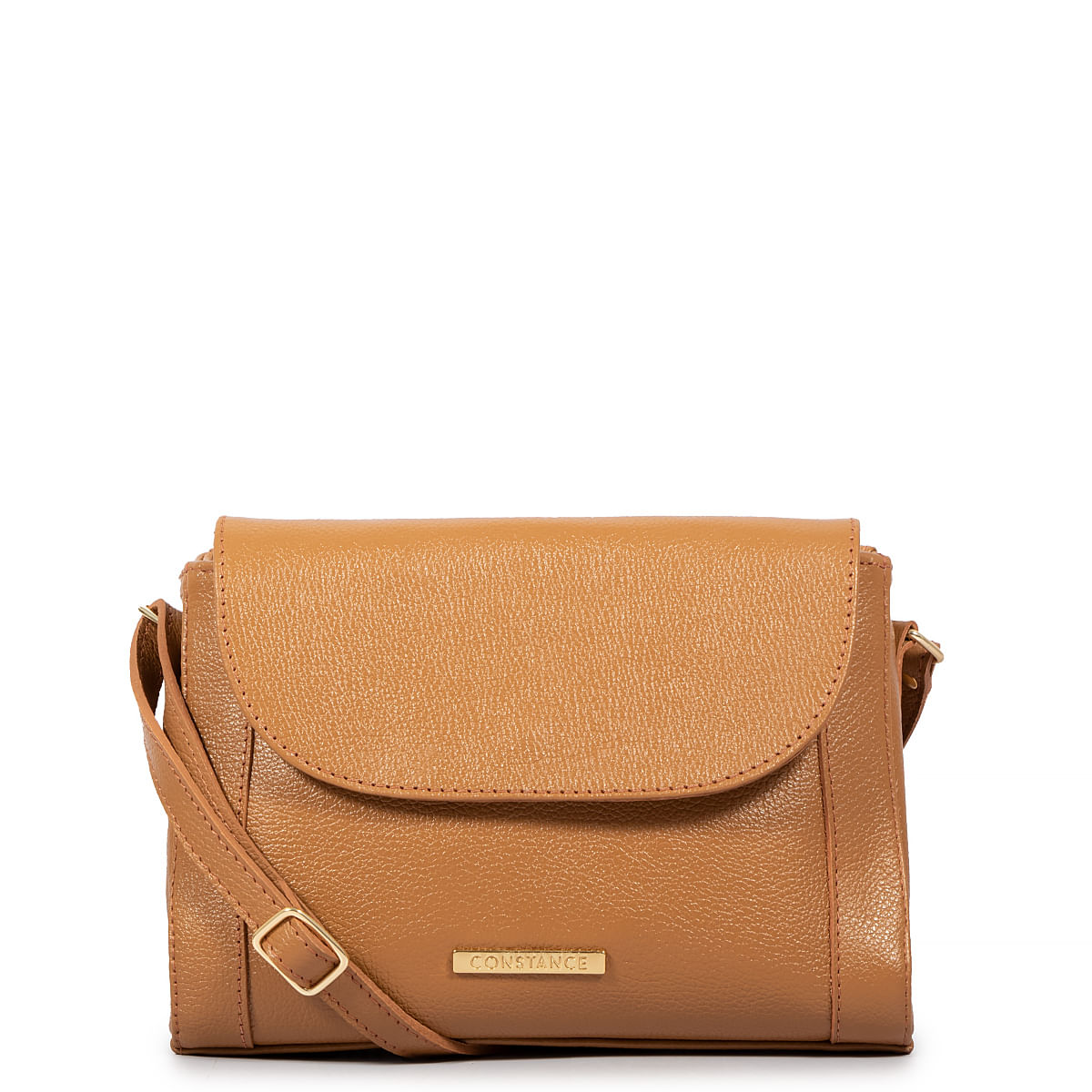 Bolsa Couro Caramelo Crossbody