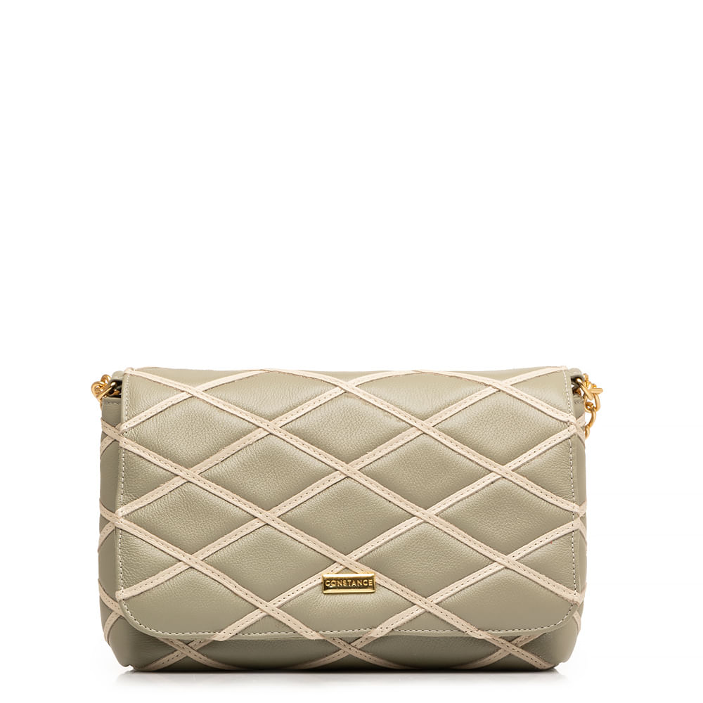 Bolsa Couro Verde Matelassê Tiracolo