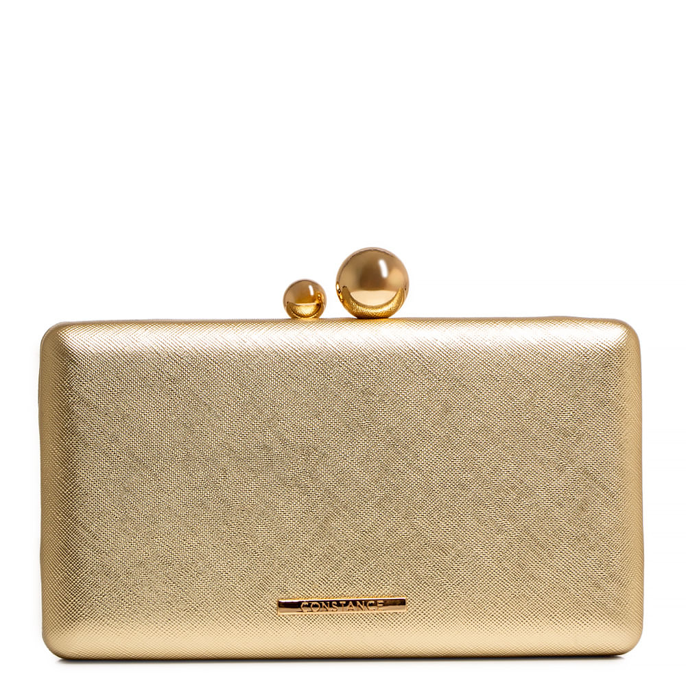 Clutch Dourada Alça Corrente