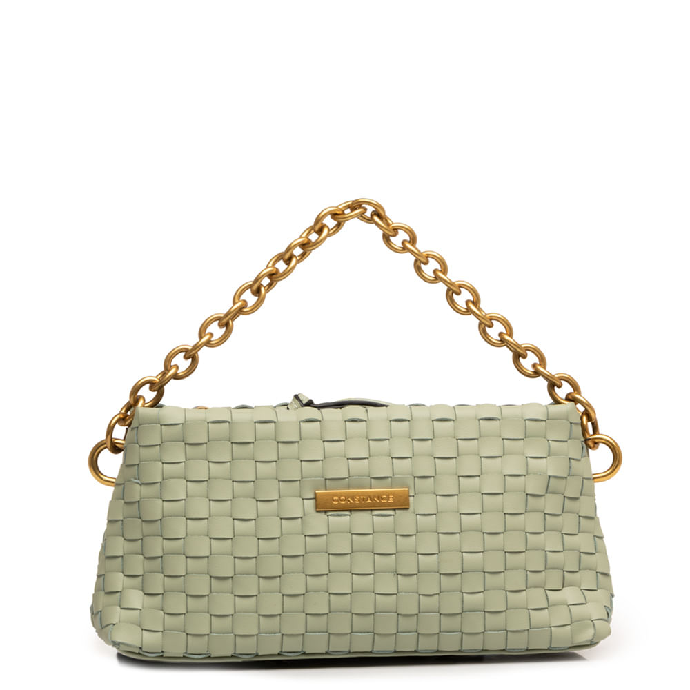 Bolsa Baguete Verde Tressê