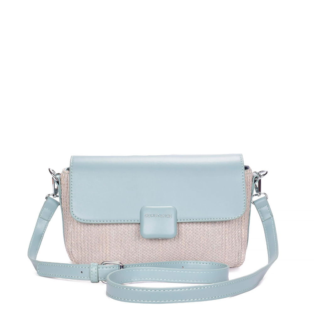 Bolsa Tiracolo Palha Azul