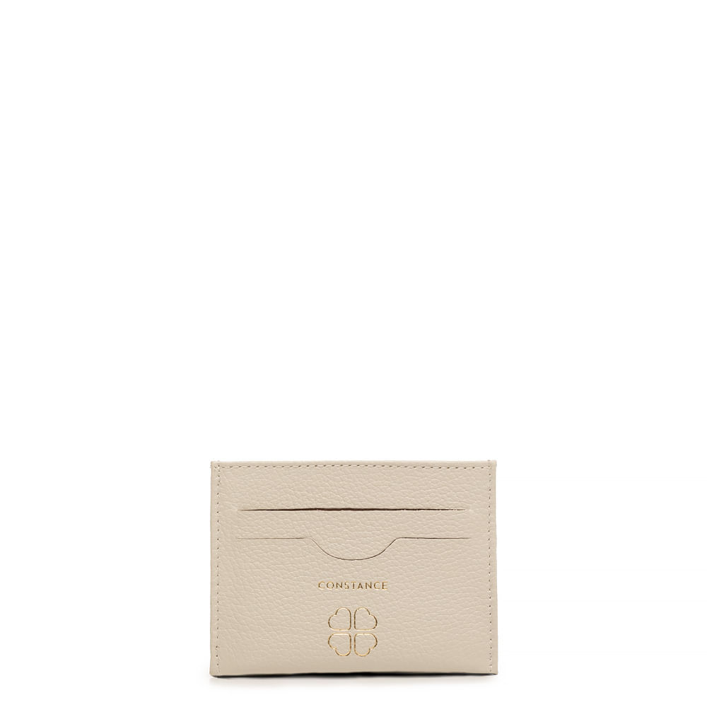 Porta-Cartão Off White Couro Trevo