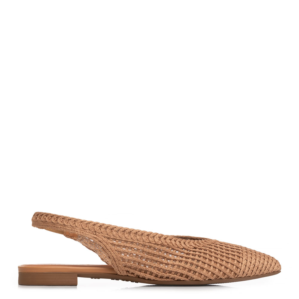 Sapatilha Slingback Caramelo Trama