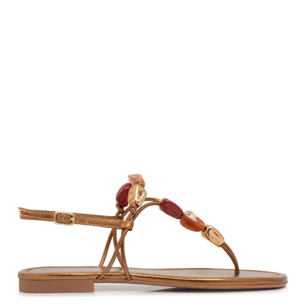 Rasteira Enfeites Bronze