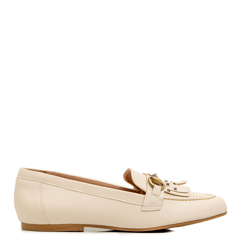 Mocassim Franja Off White