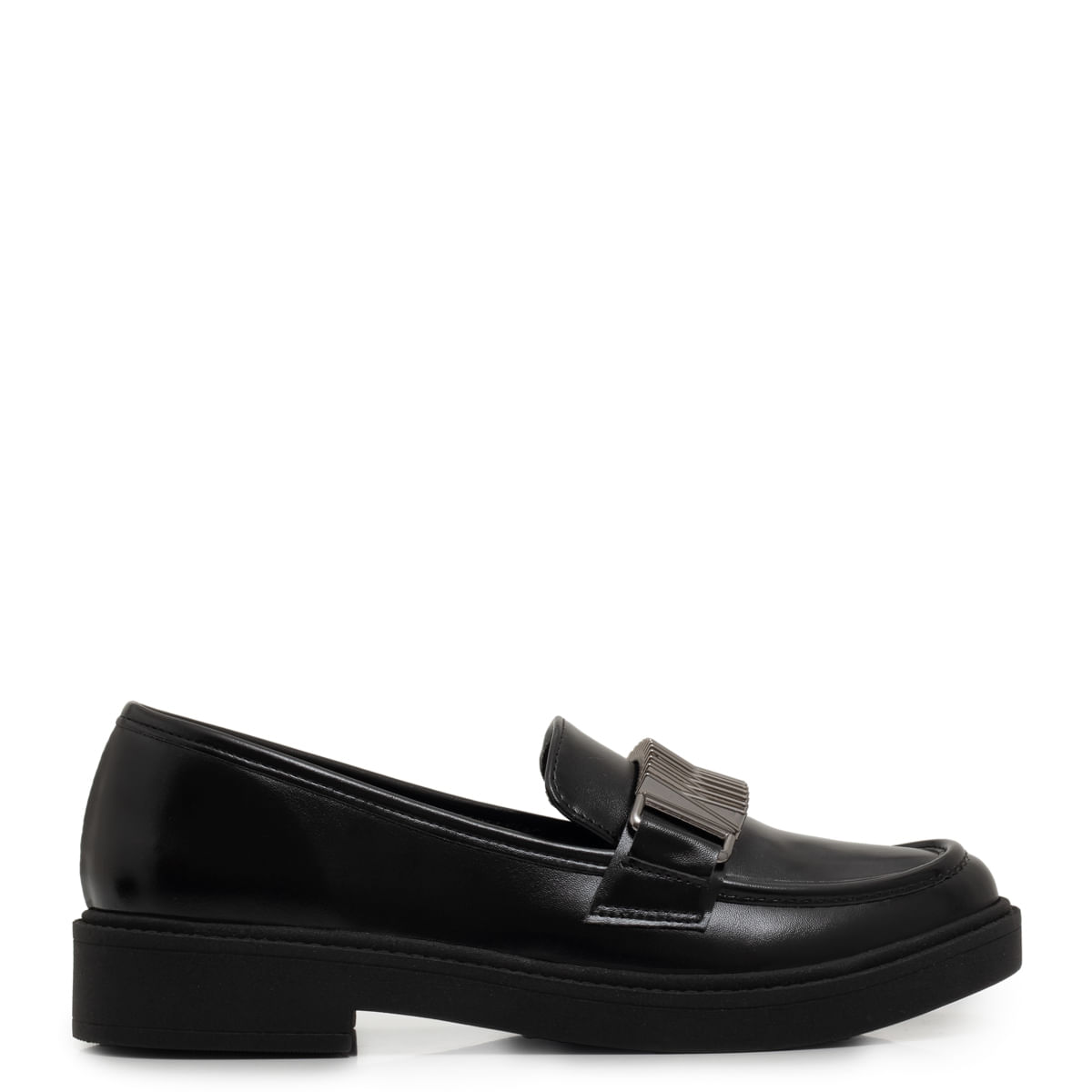 Mocassim Preto Enfeite