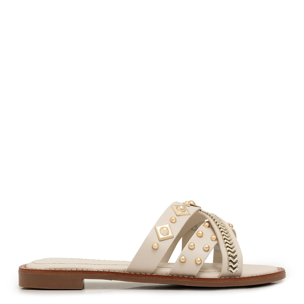 Rasteira Enfeites Off White