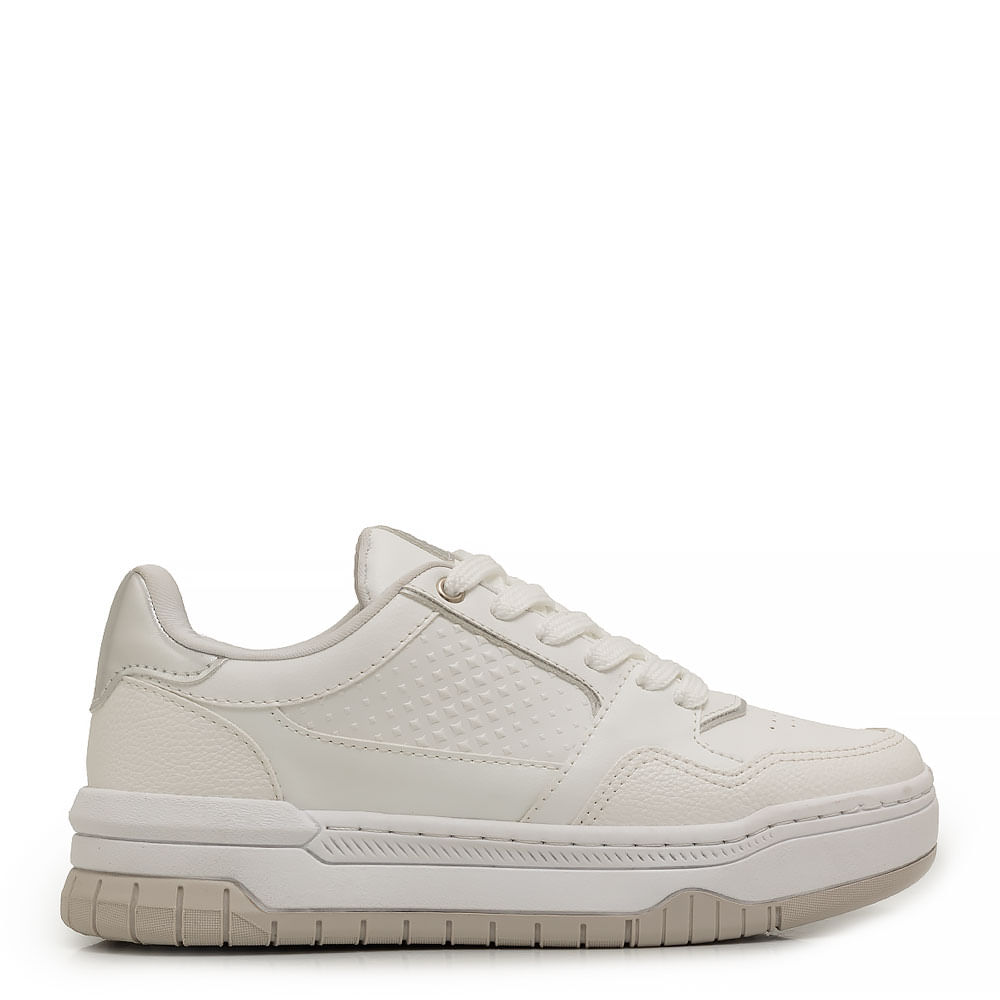 Tenis Branco Solado Alto