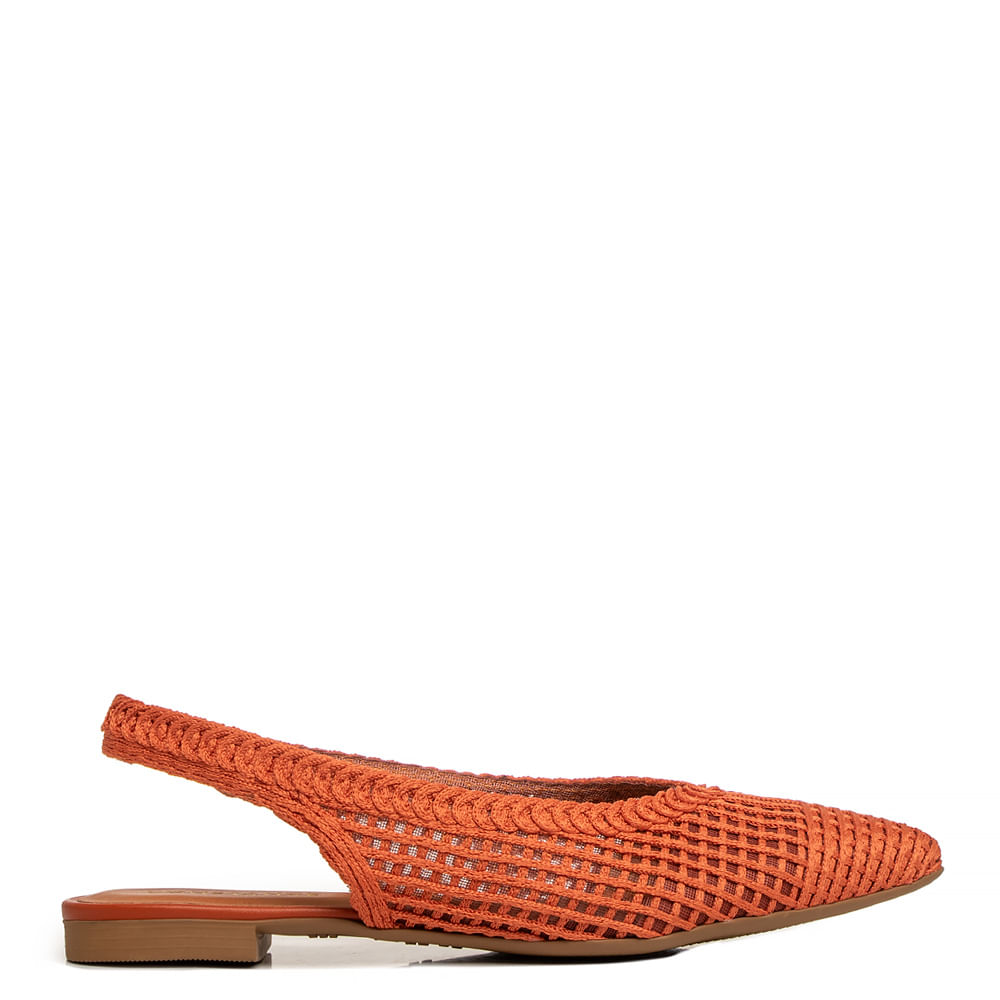 Sapatilha Slingback laranja Trama