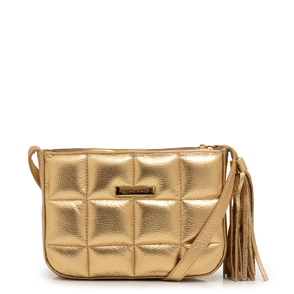 Bolsa Tiracolo Barbicacho Dourada