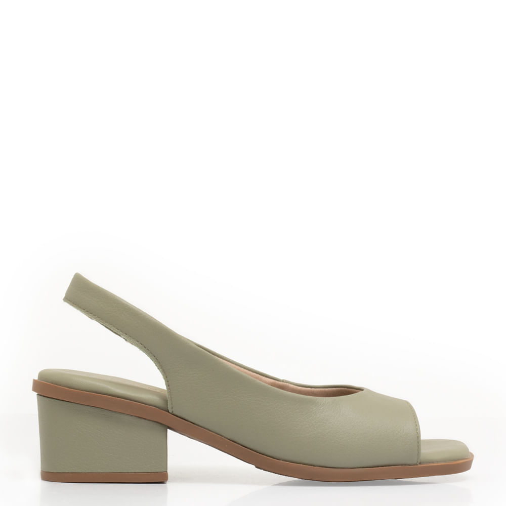 Sandália Peep Toe Verde