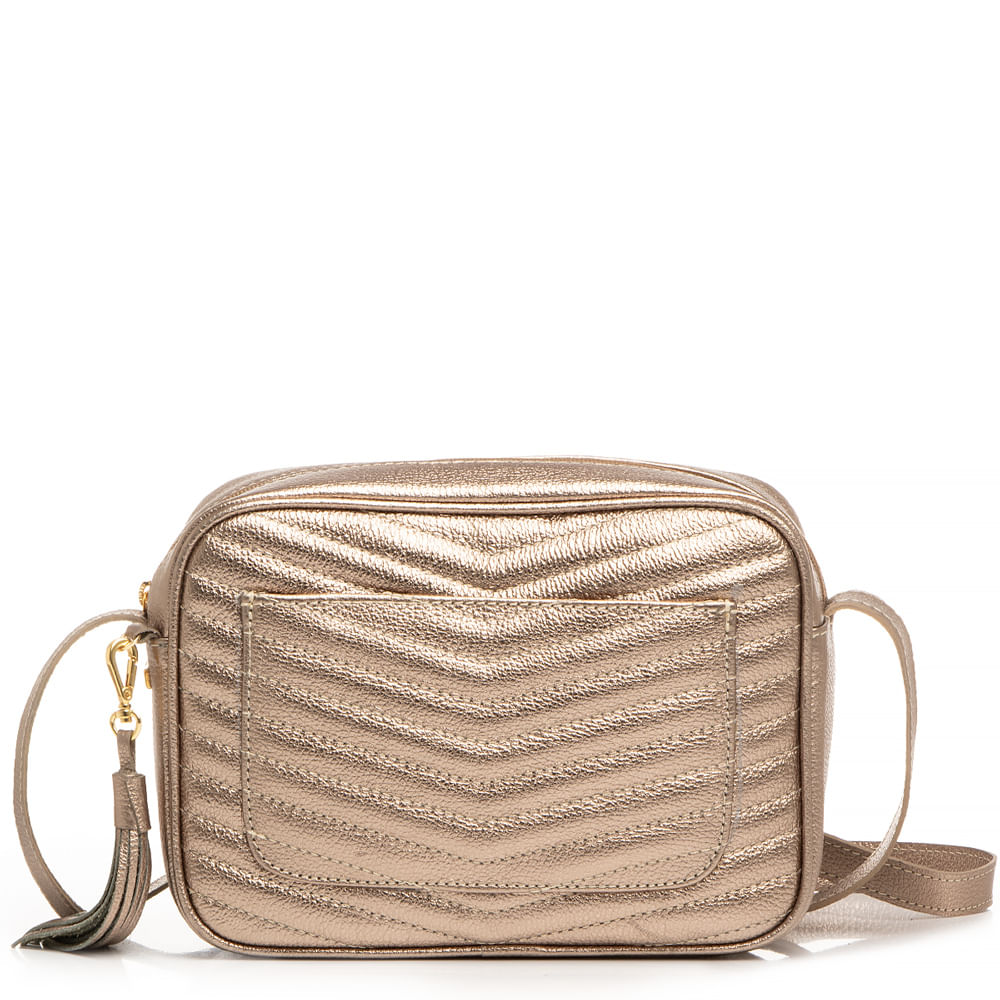 Bolsa Prata Tiracolo Couro