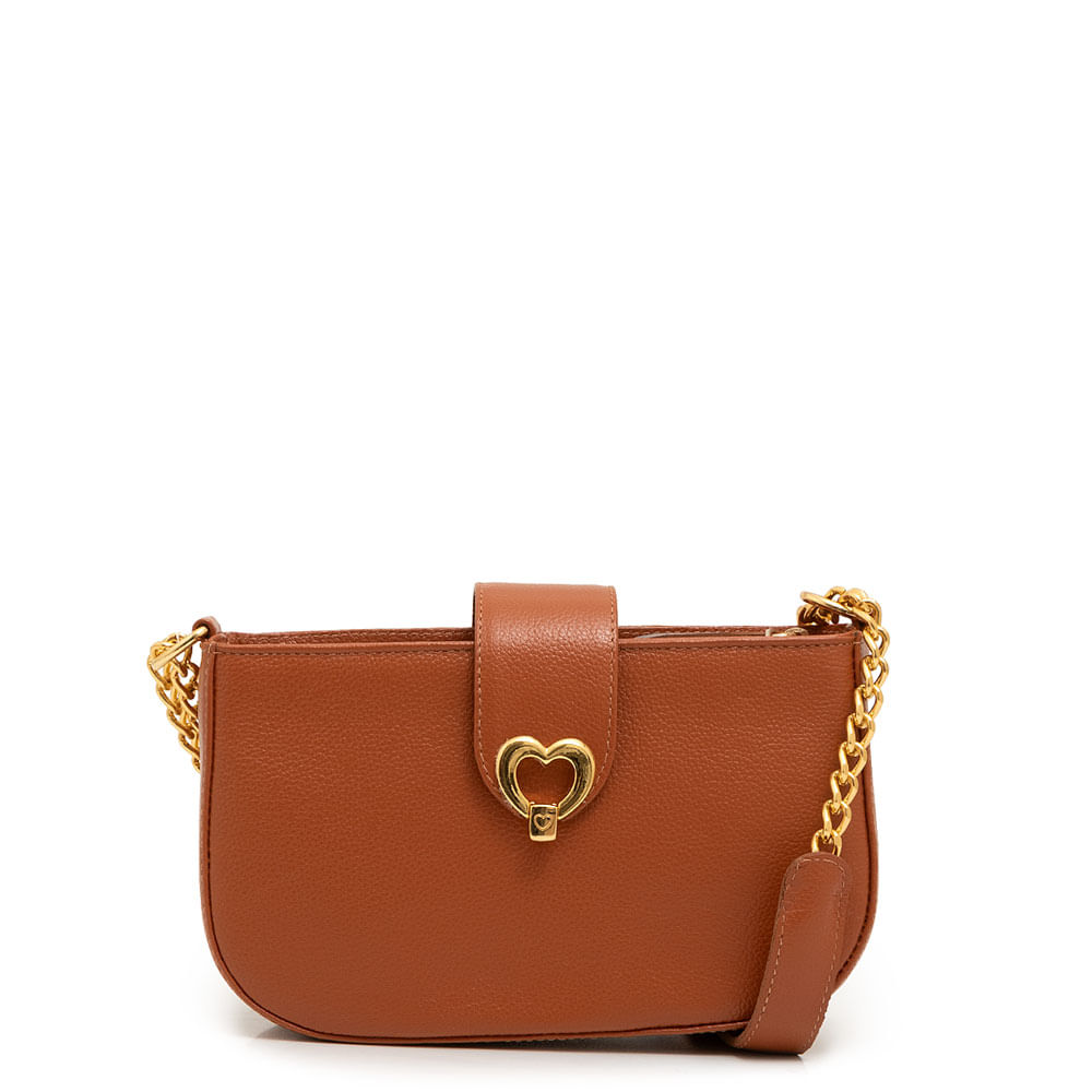 Bolsa Tiracolo Couro Ocre