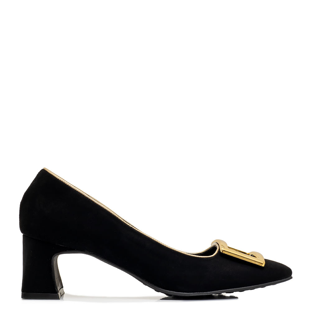 Scarpin Preto Enfeite