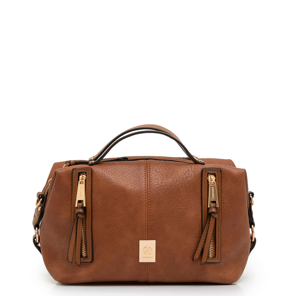 Bolsa Baú Zíper Caramelo