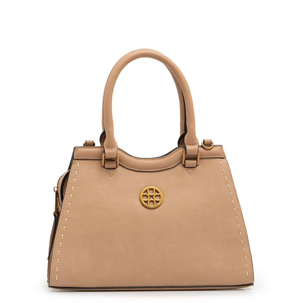 Bolsa Tote Pesponto Bordado Nude