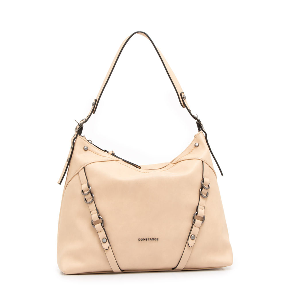 Bolsa Ombro Argolas Off White