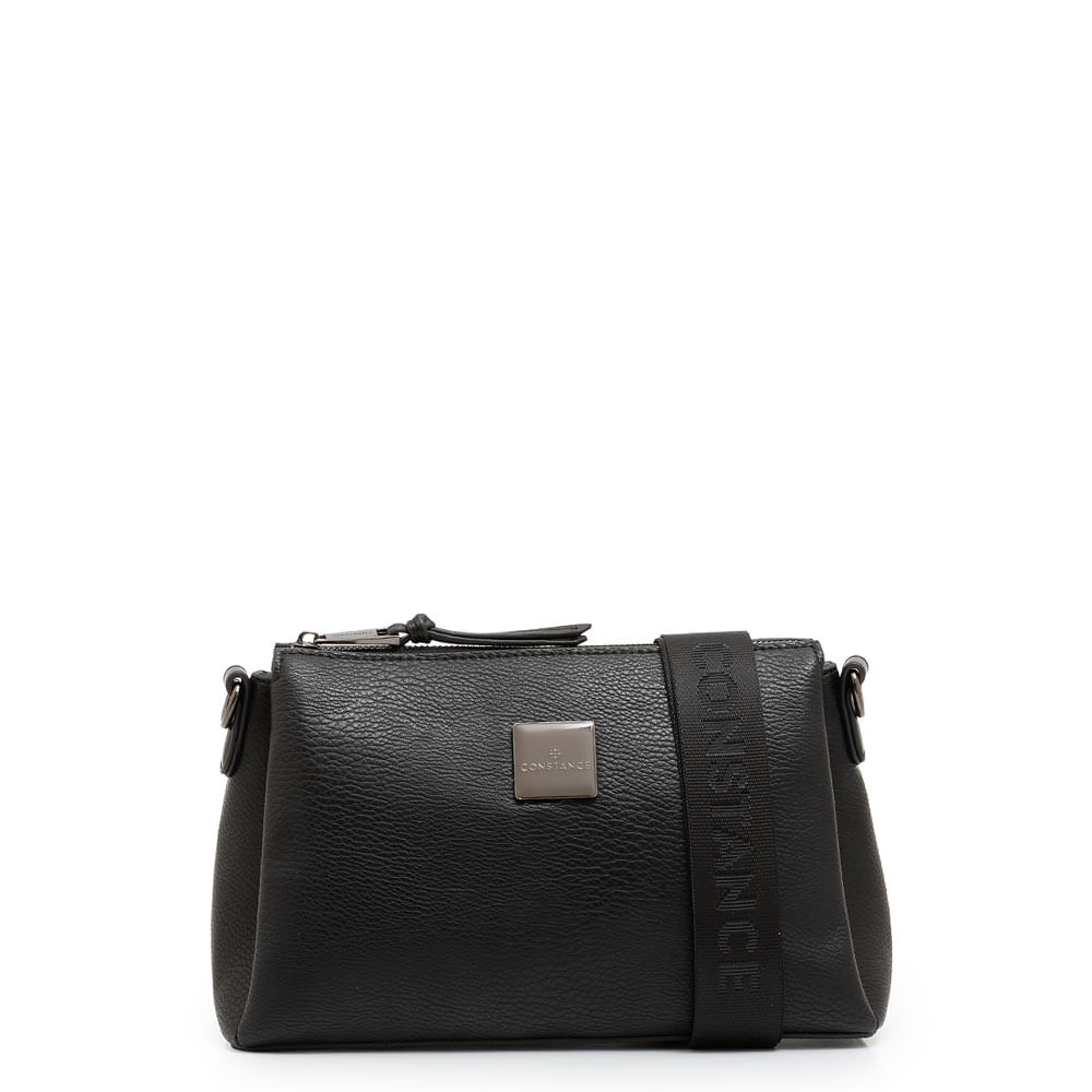Bolsa Tiracolo Divisórias Preta