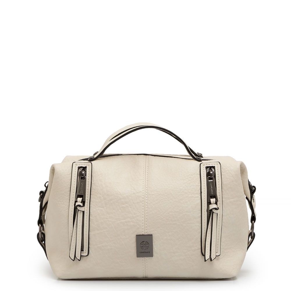 Bolsa Baú Ziper Off White