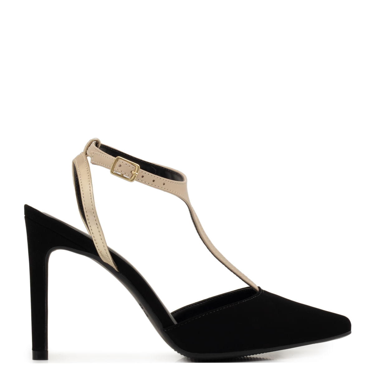 Scarpin Tricolor Preto