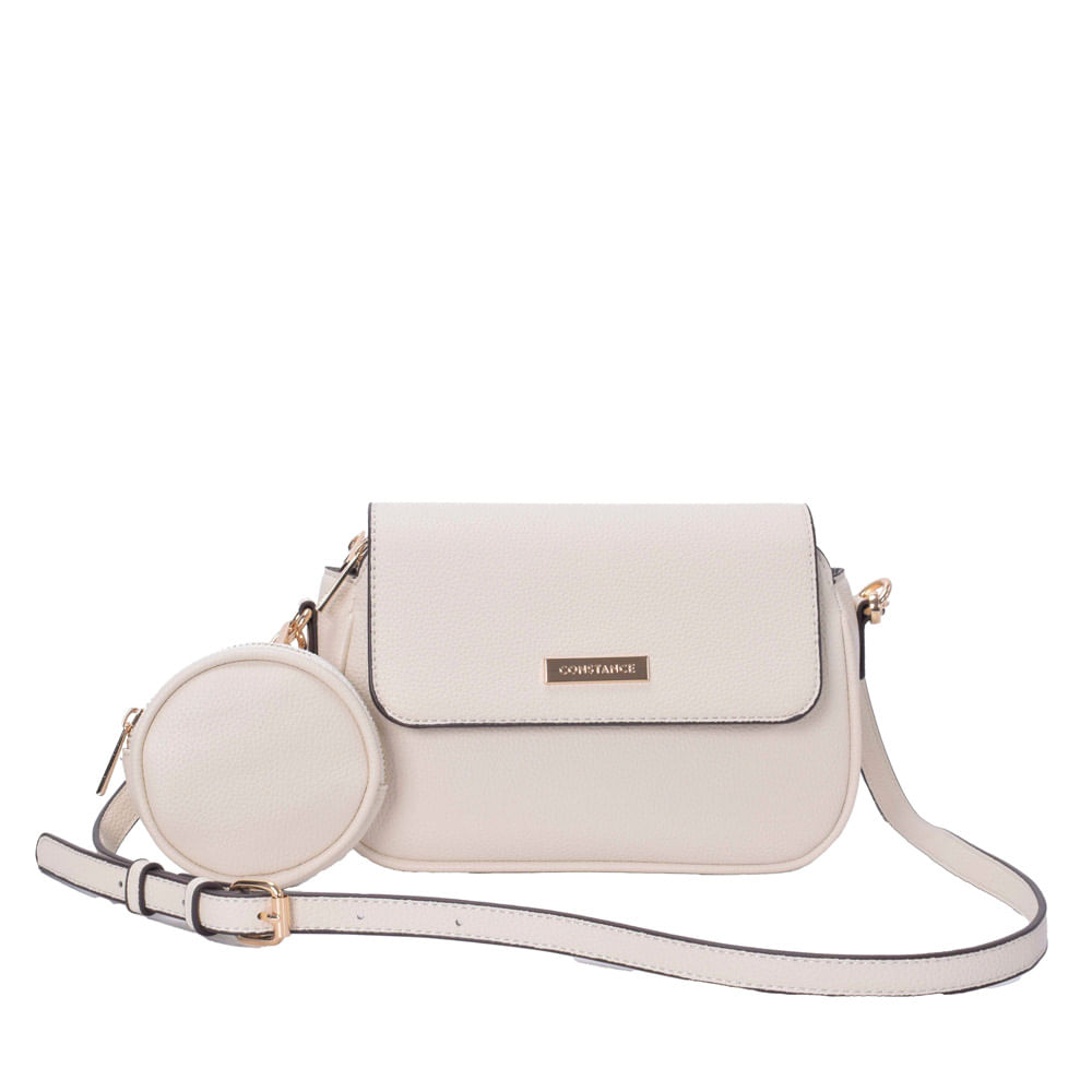 Bolsa Tiracolo Mini Bag Pequena Off White