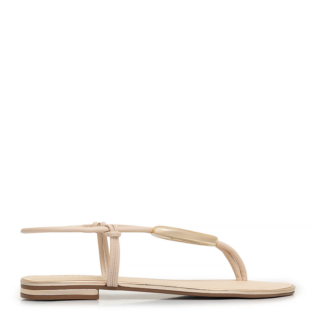 Rasteira Off White Calce Fácil Enfeite