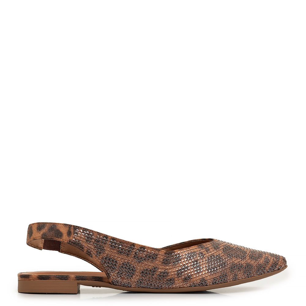 Sapatilha Paetê Animal Print
