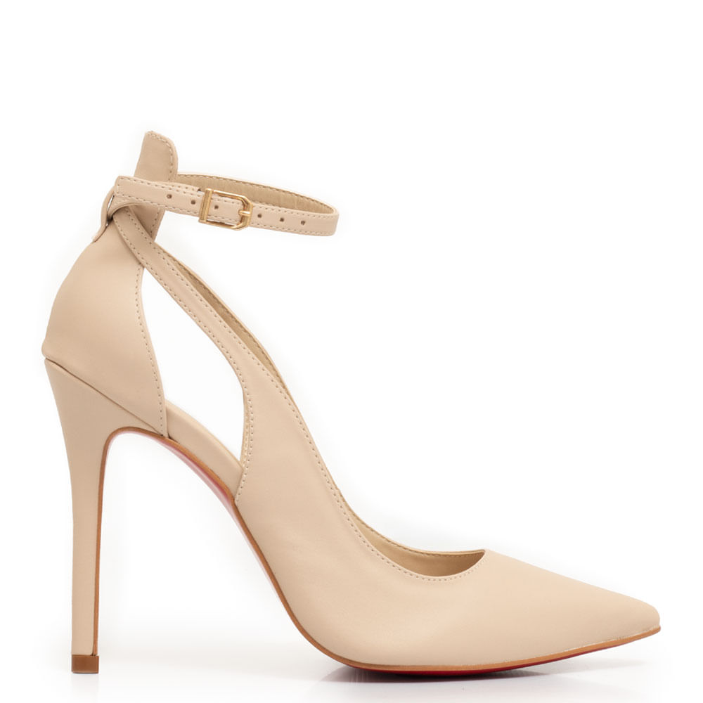 Scarpin Bege Bico Fino