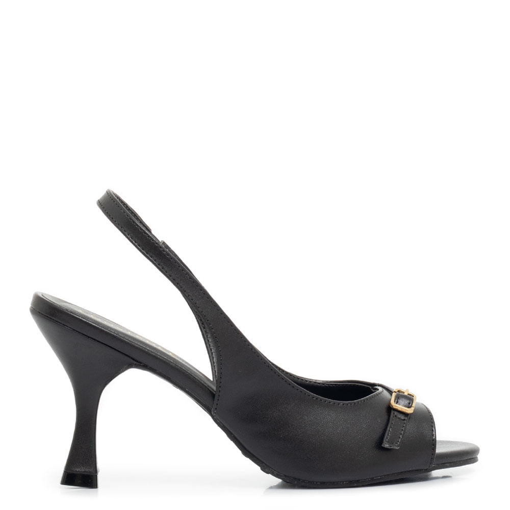 Sandália Peep Toe Preta