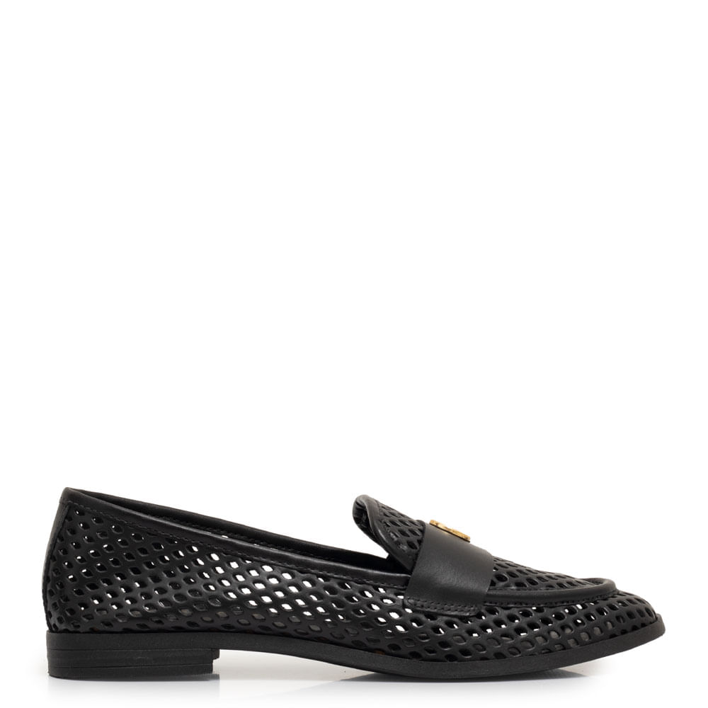 Mocassim Preto Laser Medalha