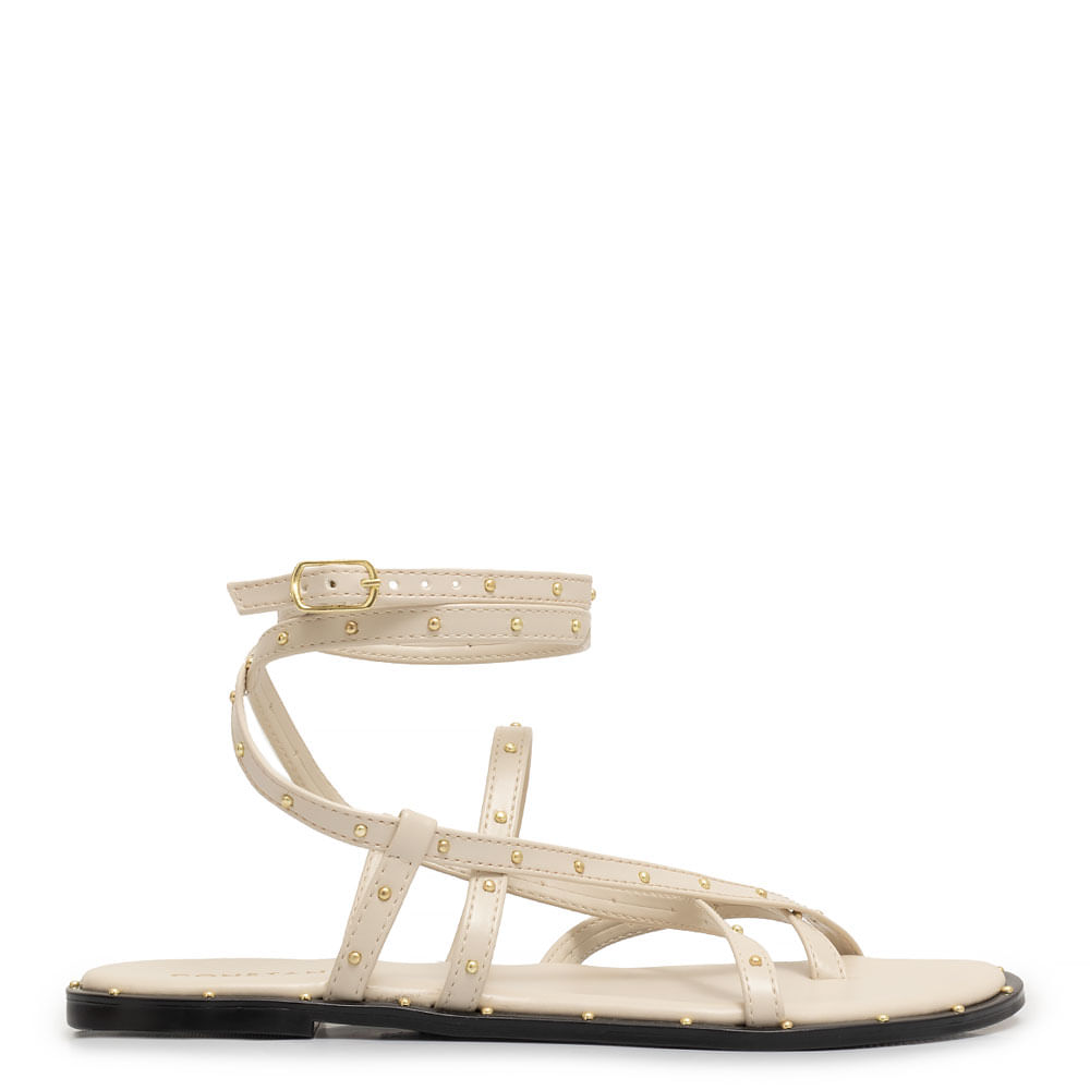 Rasteira Cravos Off White