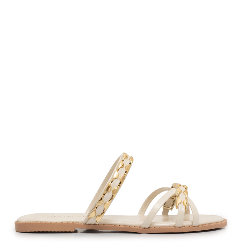 Rasteira Off White Enfeites