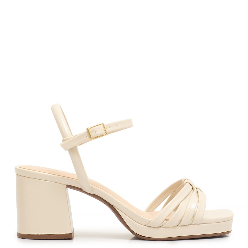 Sandália Off White Meia Pata