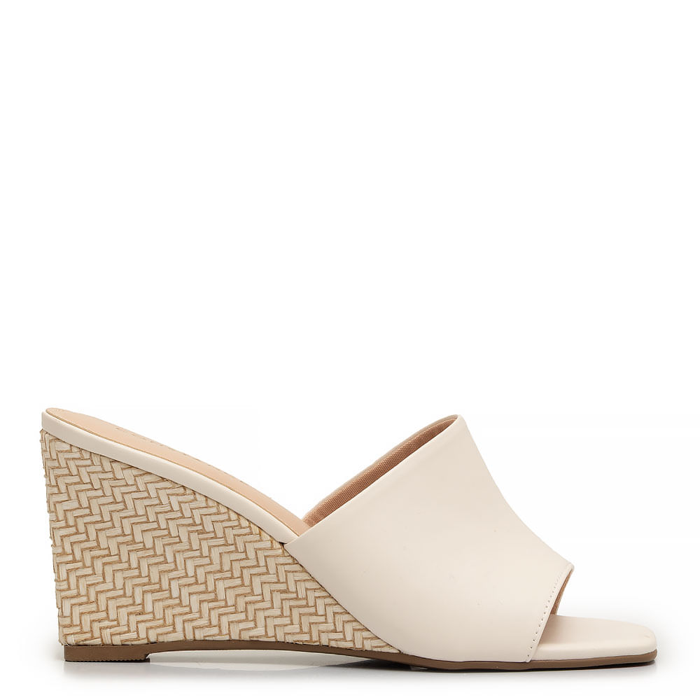 Tamanco Off White Salto Anabela