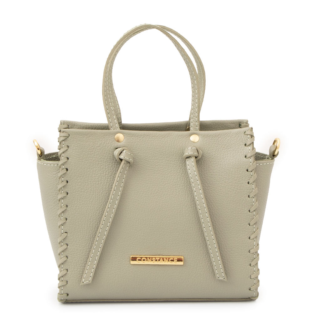 Bolsa Tiracolo Couro Pesponto Verde