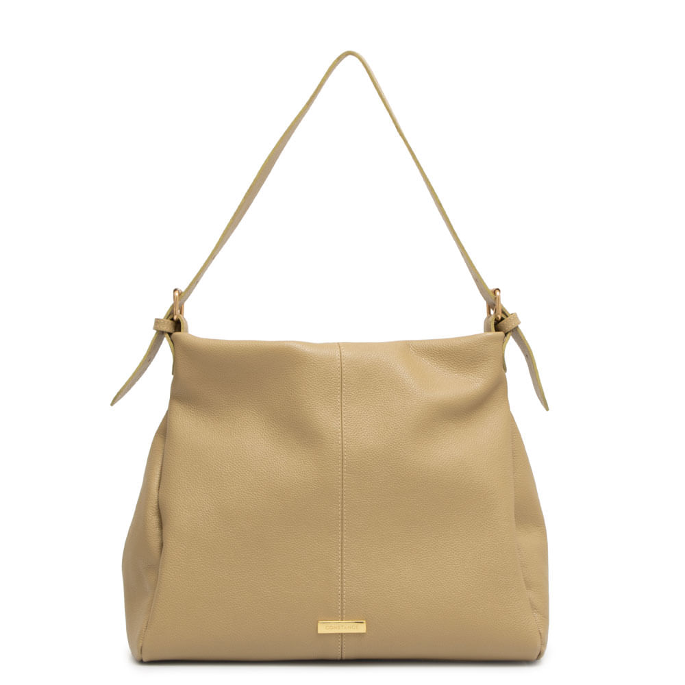 Bolsa Hobo Couro Fivela Verde