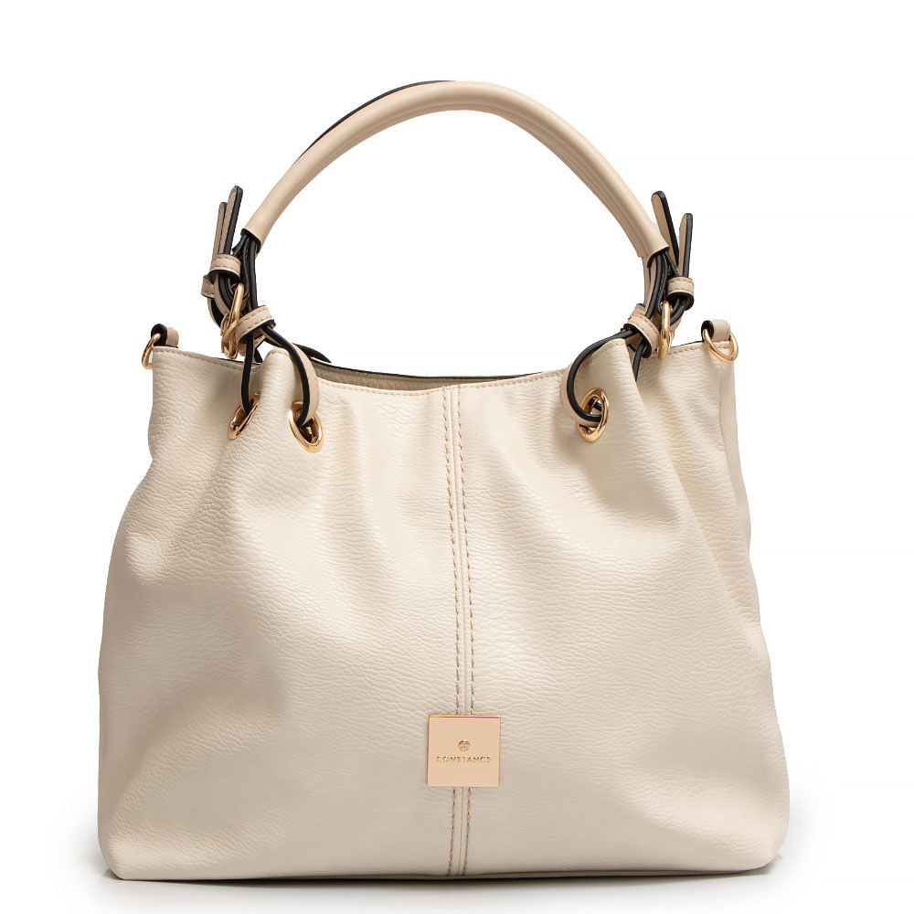 Bolsa Tote Pregas Bege