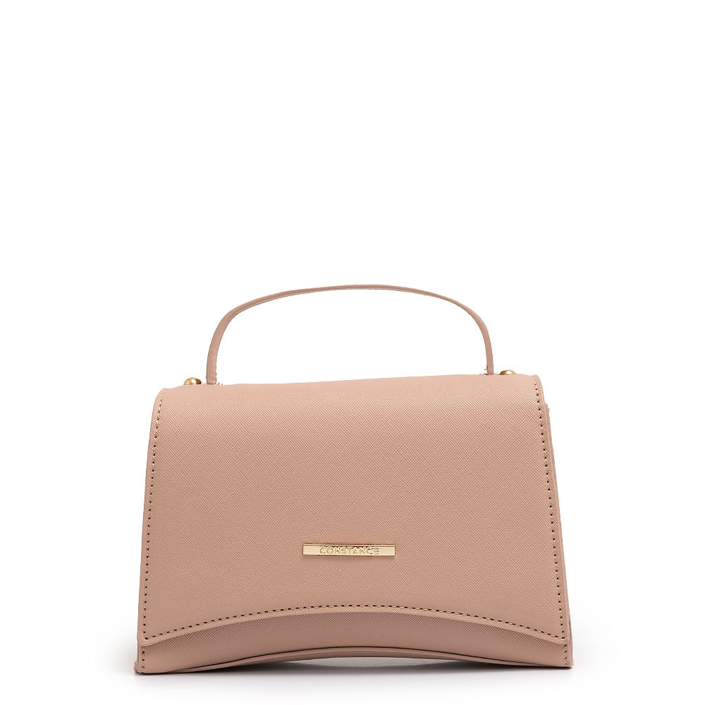 Bolsa Tiracolo Estruturada Pequena Nude