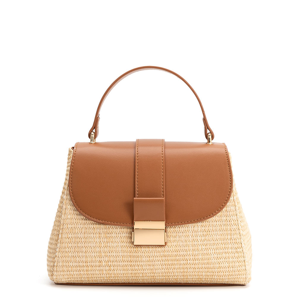 Bolsa Tiracolo Palha Caramelo