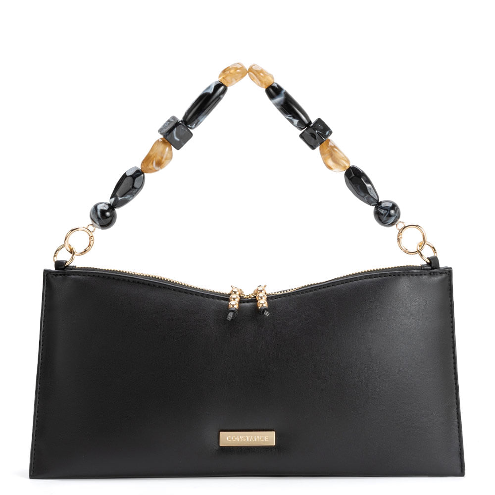 Bolsa Clutch Pedras Preta