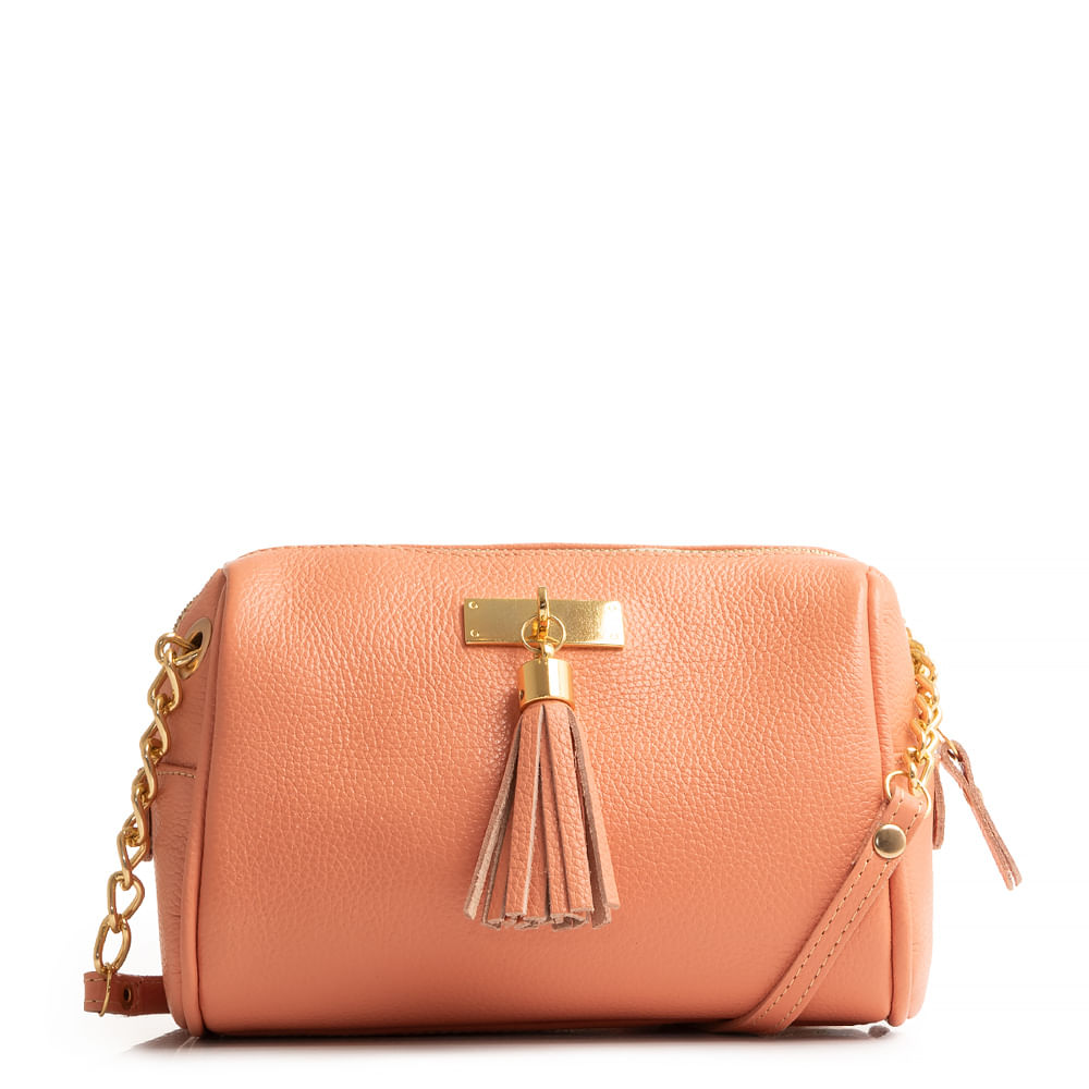 Bolsa Couro Rosa Tiracolo