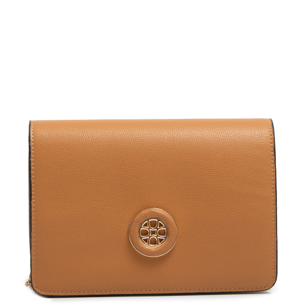 Bolsa Pequena Alça Corrente Caramelo