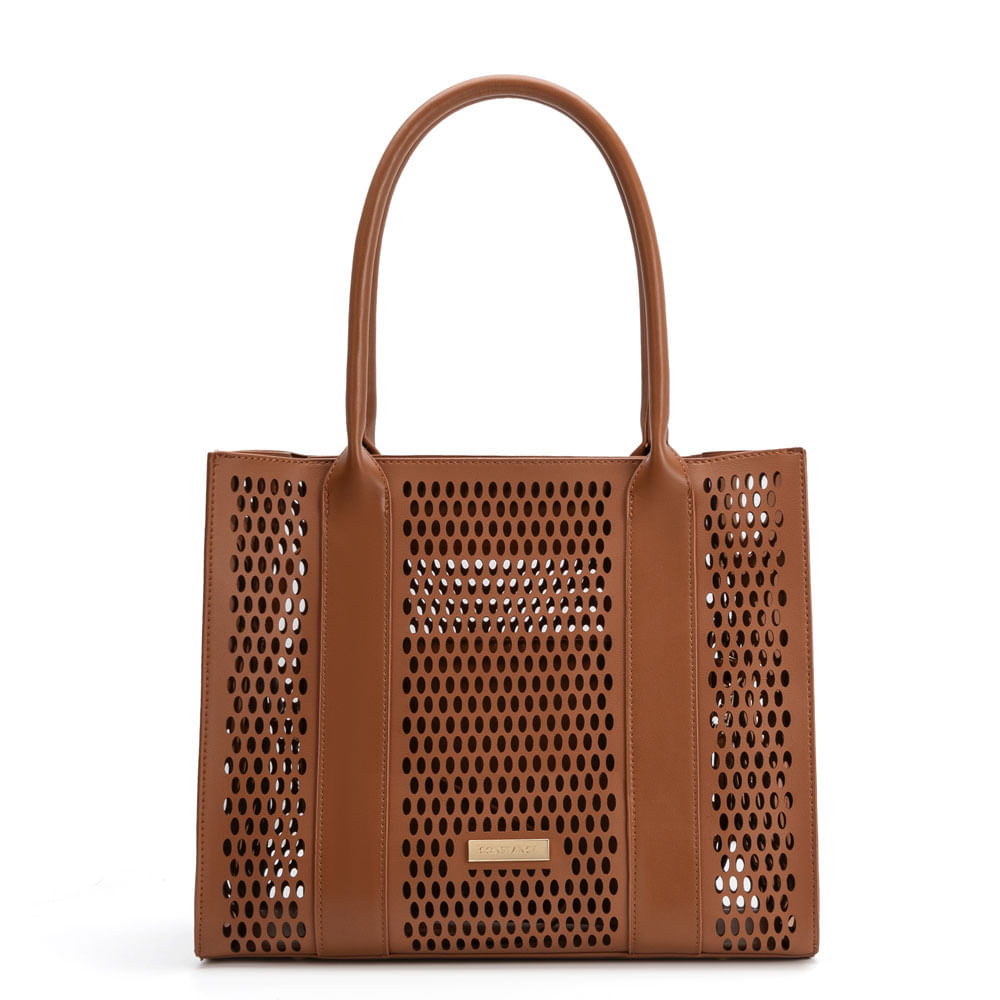 Bolsa Shopping Vazada Caramelo
