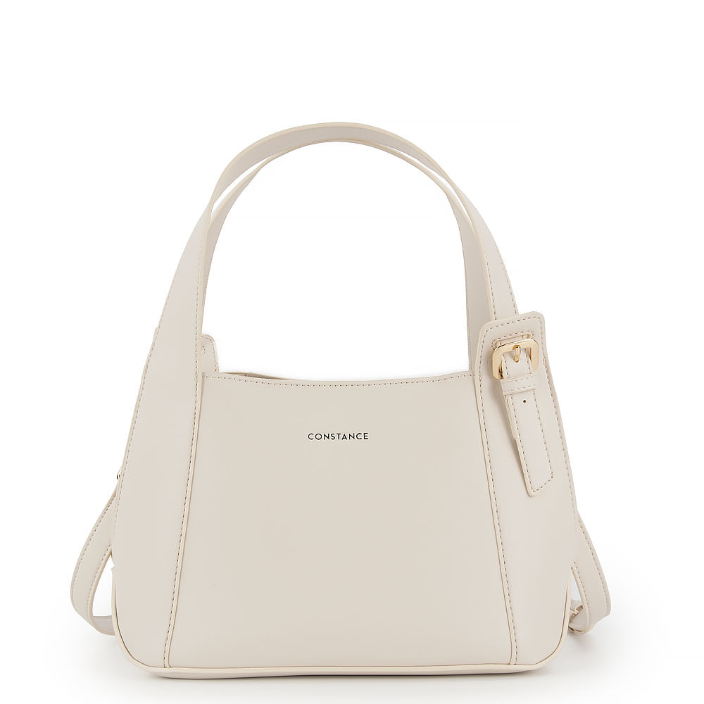 Bolsa Tiracolo Fivelas Off White