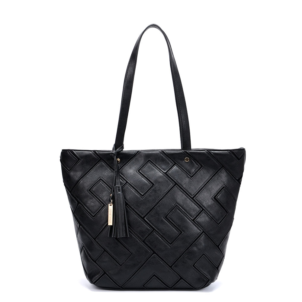 Bolsa Shopping Recortes Preta